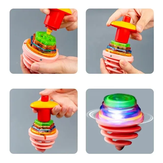 2in1 Spinning Top AND Flying Discs Launcher Play Set - 992