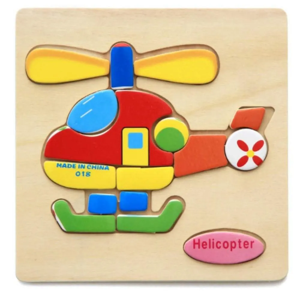 3D Wooden Puzzle Jigsaw Toys For Children Wood 3d Cartoon Animal  Puzzles Intelligence Kids Early Educational Toys for children