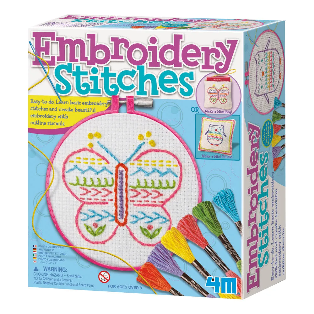 4M Beginner's Embroidery Stitches Kit - Learn and Create