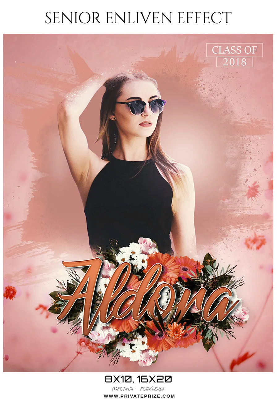 Aldora - Senior Enliven Effect Photography Template