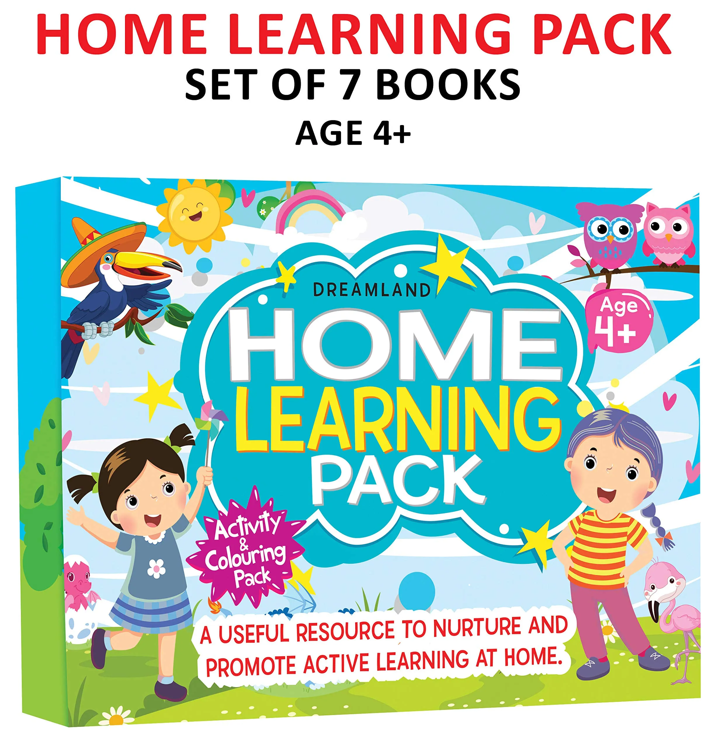 An Amazing Set of Home Learning Books For Kids Age 4  (Pack of 7)