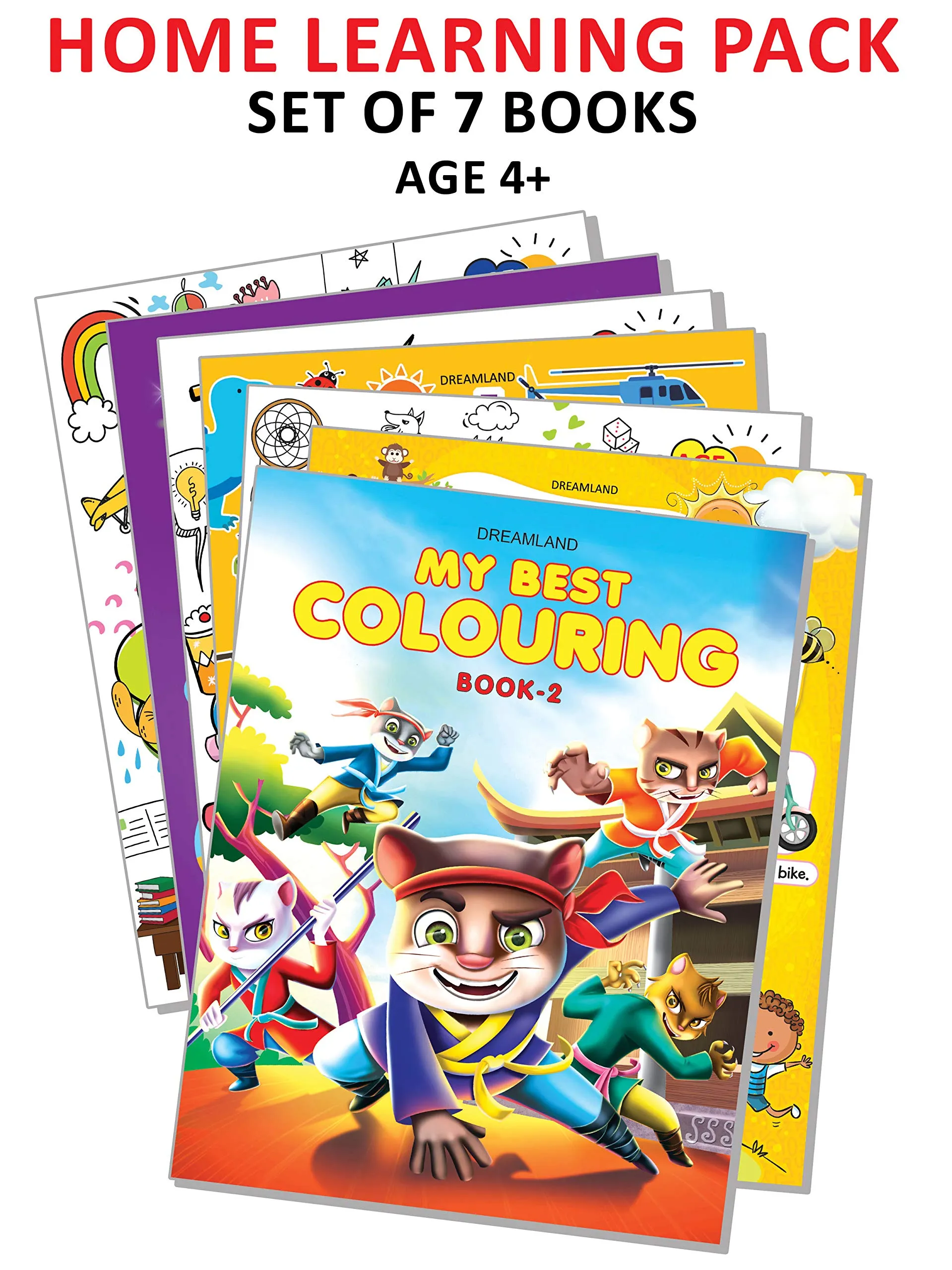 An Amazing Set of Home Learning Books For Kids Age 4  (Pack of 7)