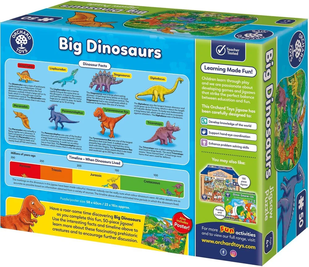 Big Dinosaur Jigsaw Puzzle 50 Pieces