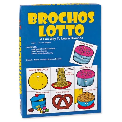 Brachos Lotto Jewish Game - A Fun Way to Learn Brachot 2-6 players 3  years old