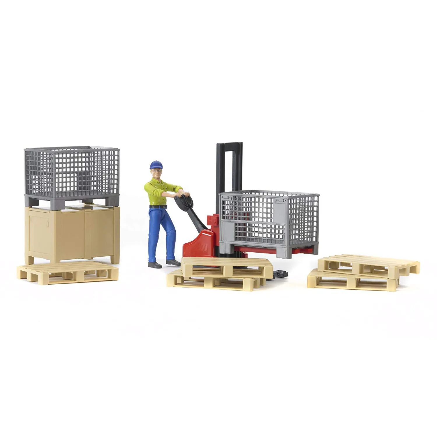 Bruder bworld Logistics Set with Man Action Figure, 62200