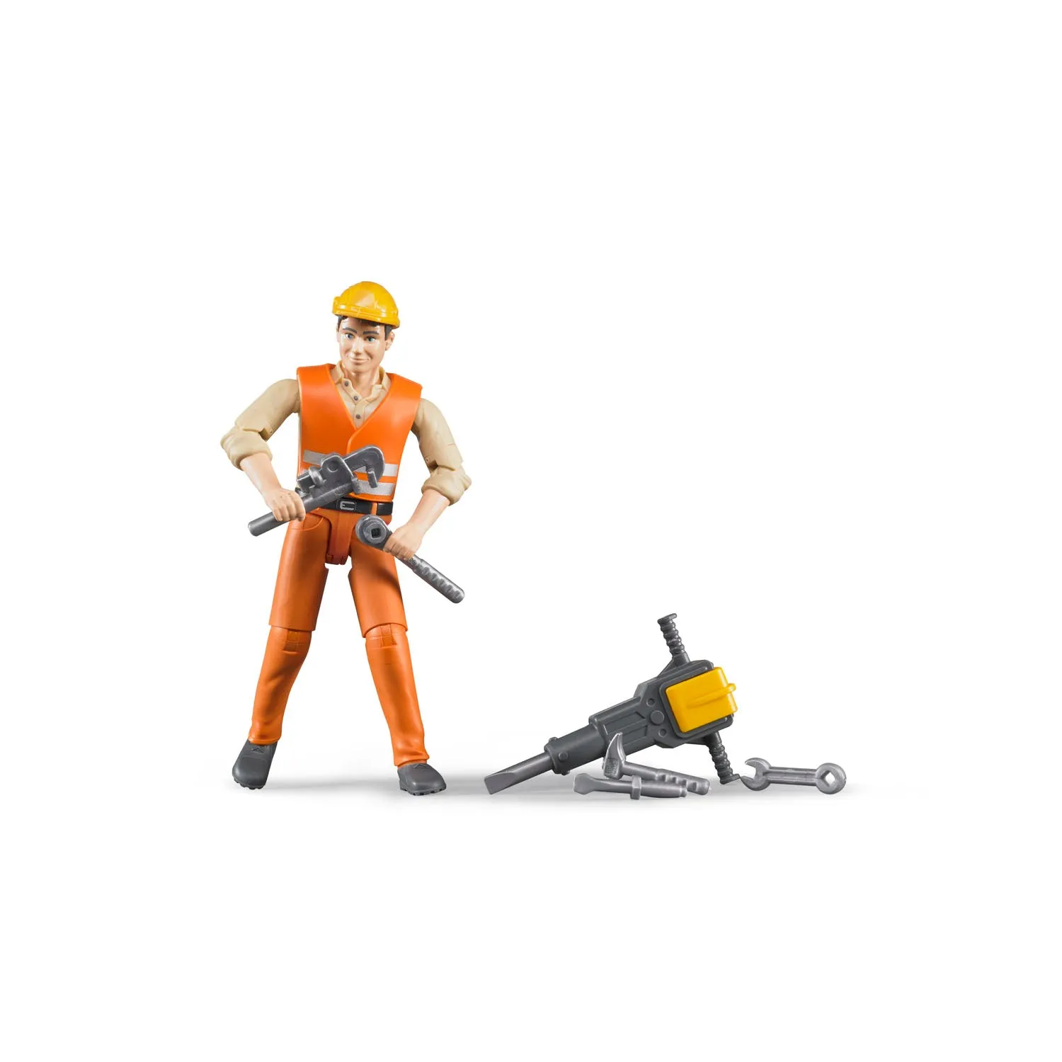 Bruder Construction Worker Action Figure with Accessories