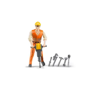 Bruder Construction Worker Action Figure with Accessories