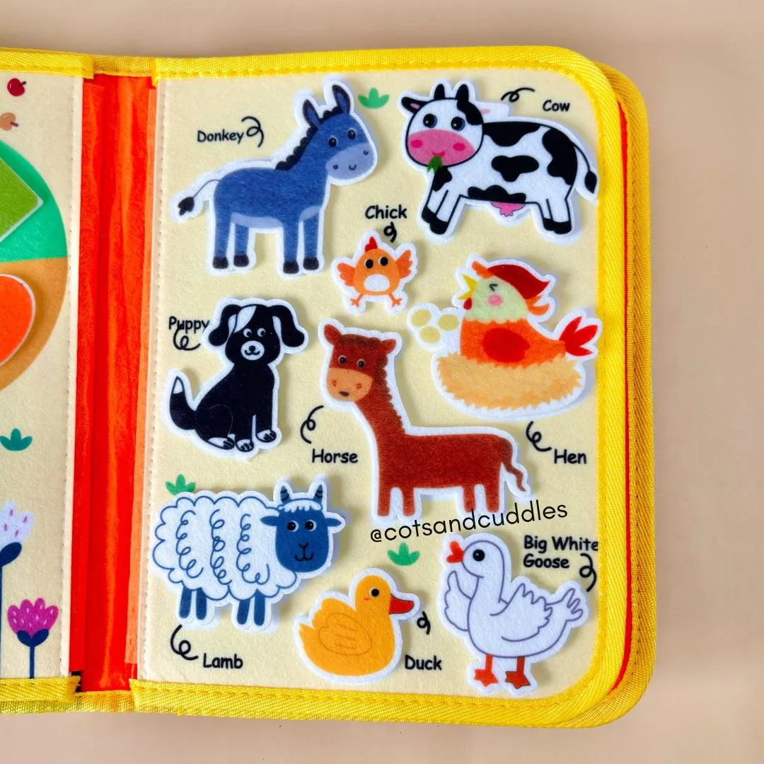 Cots and Cuddles Felt Activity Book Farm