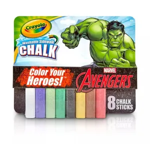 CRAYOLA 8 WASHABLE SIDEWALK CHALK HULK