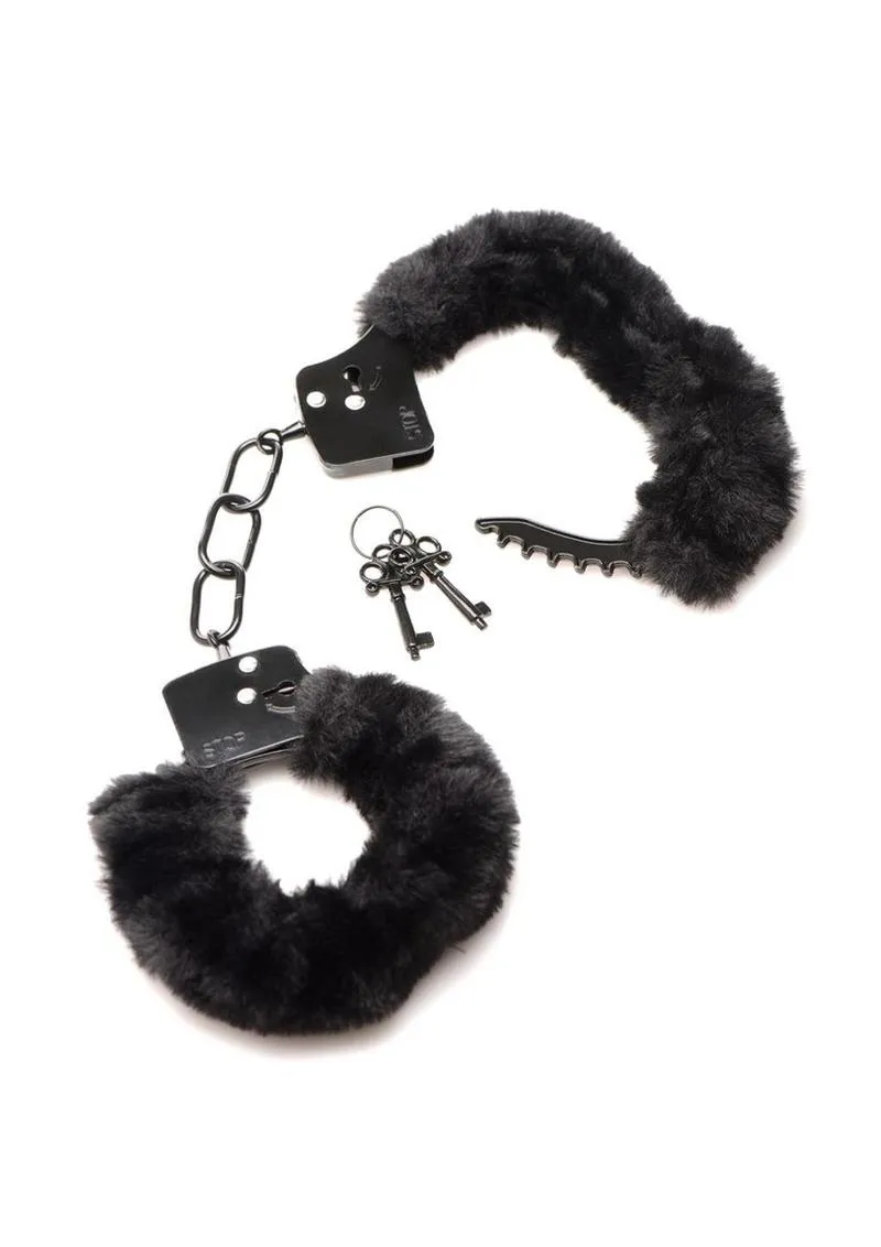 Cuffed in Fur Furry Handcuffs (Black)