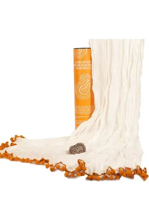 DIY Dupatta Block Print Kit - Paisley (Orange)