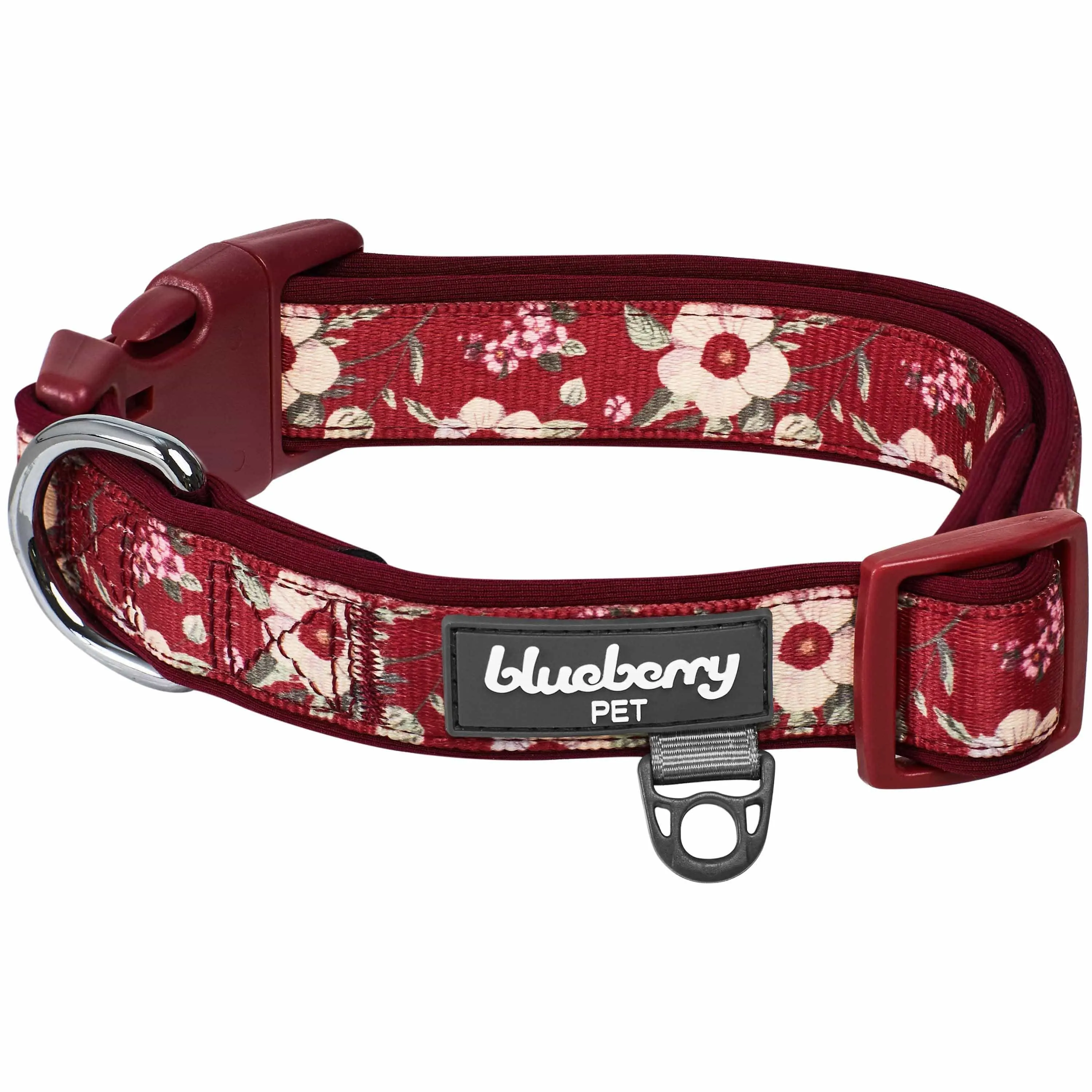 Floral Print Neoprene Padded Dog Collar