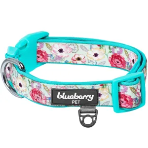 Floral Print Neoprene Padded Dog Collar