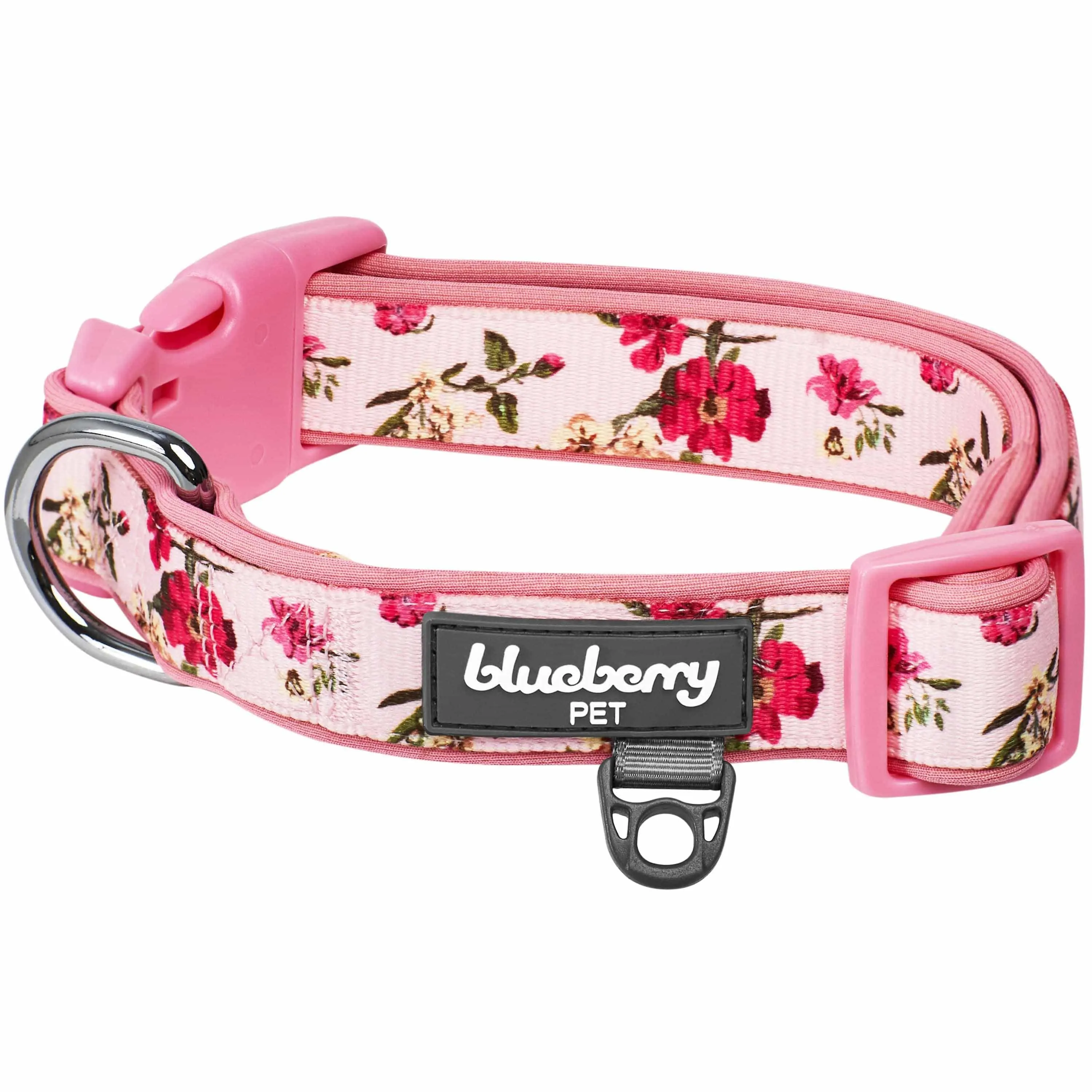 Floral Print Neoprene Padded Dog Collar