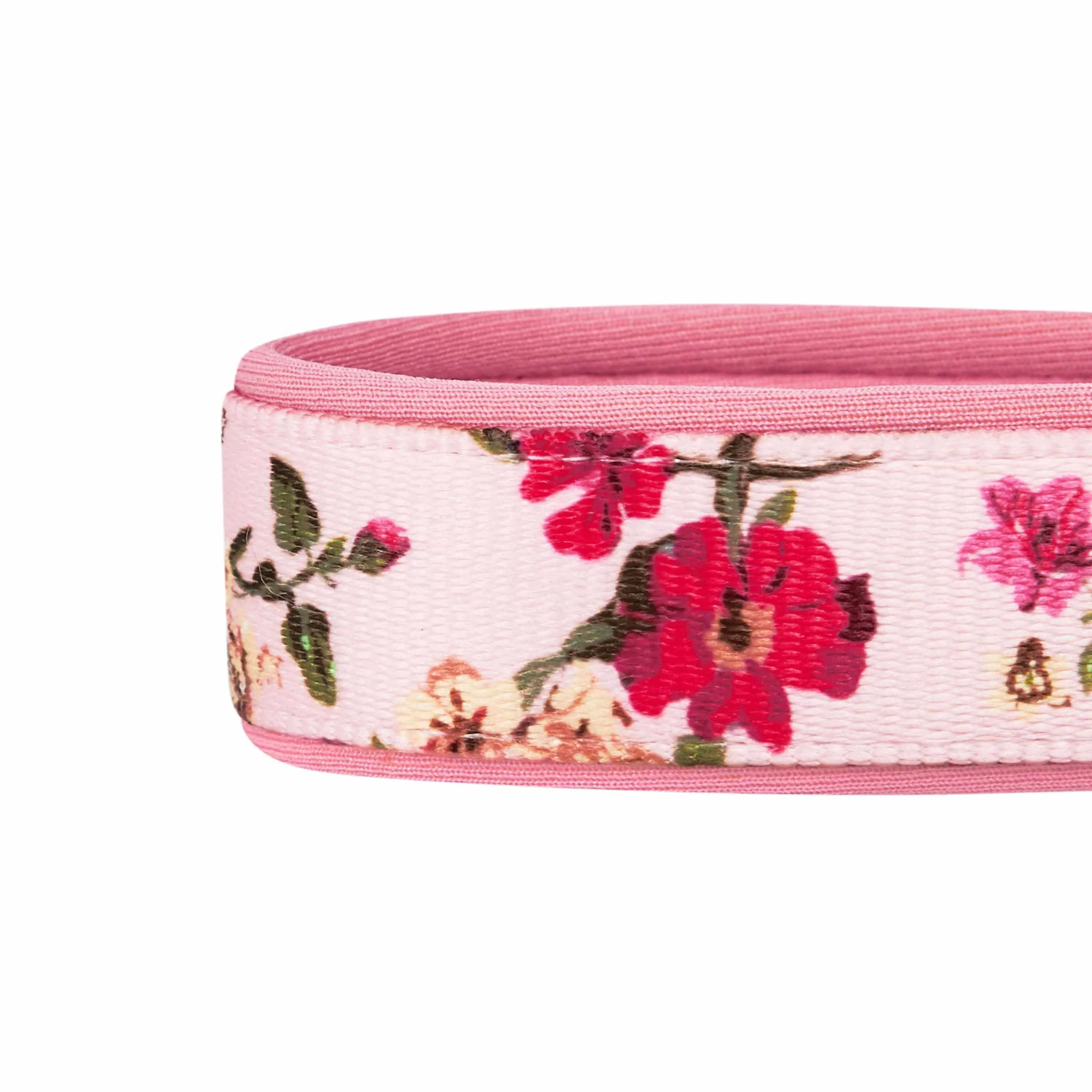 Floral Print Neoprene Padded Dog Collar