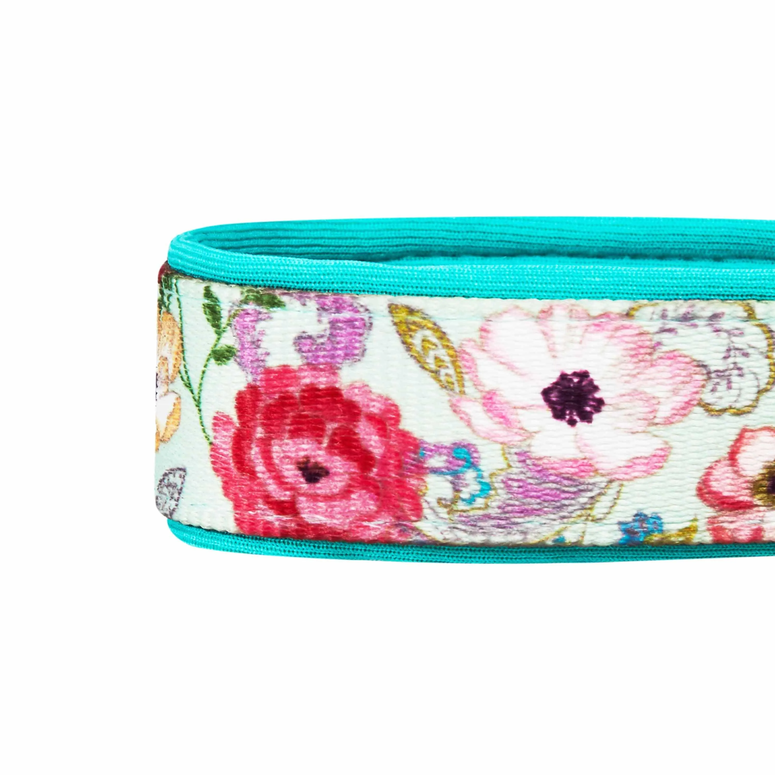 Floral Print Neoprene Padded Dog Collar