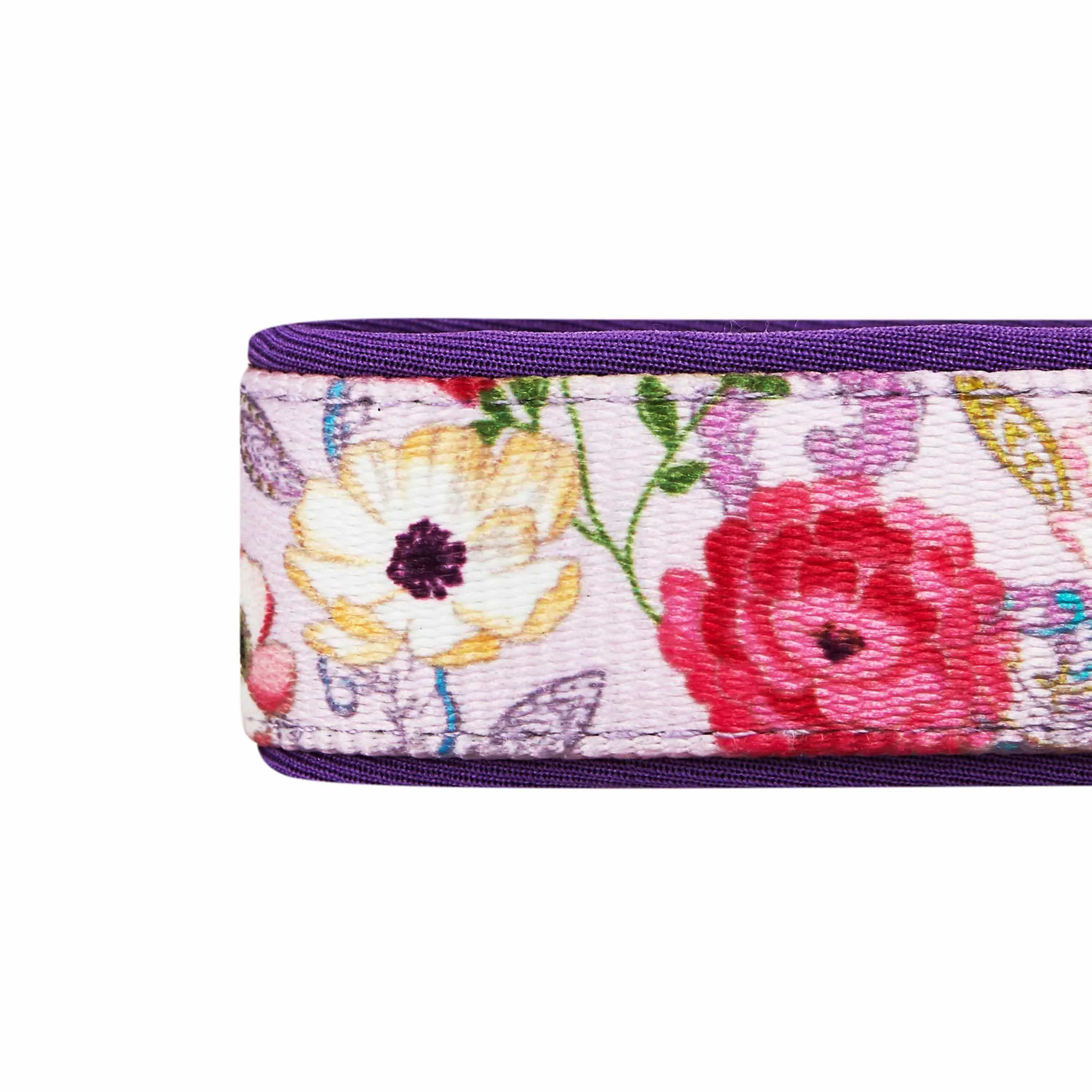 Floral Print Neoprene Padded Dog Collar