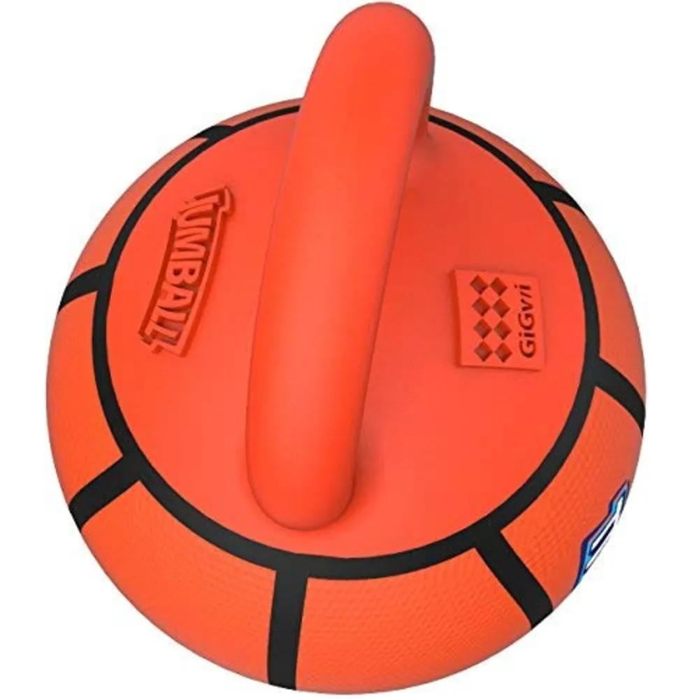 Gigwi Basket Ball with Rubber Handle Jumball - Orange