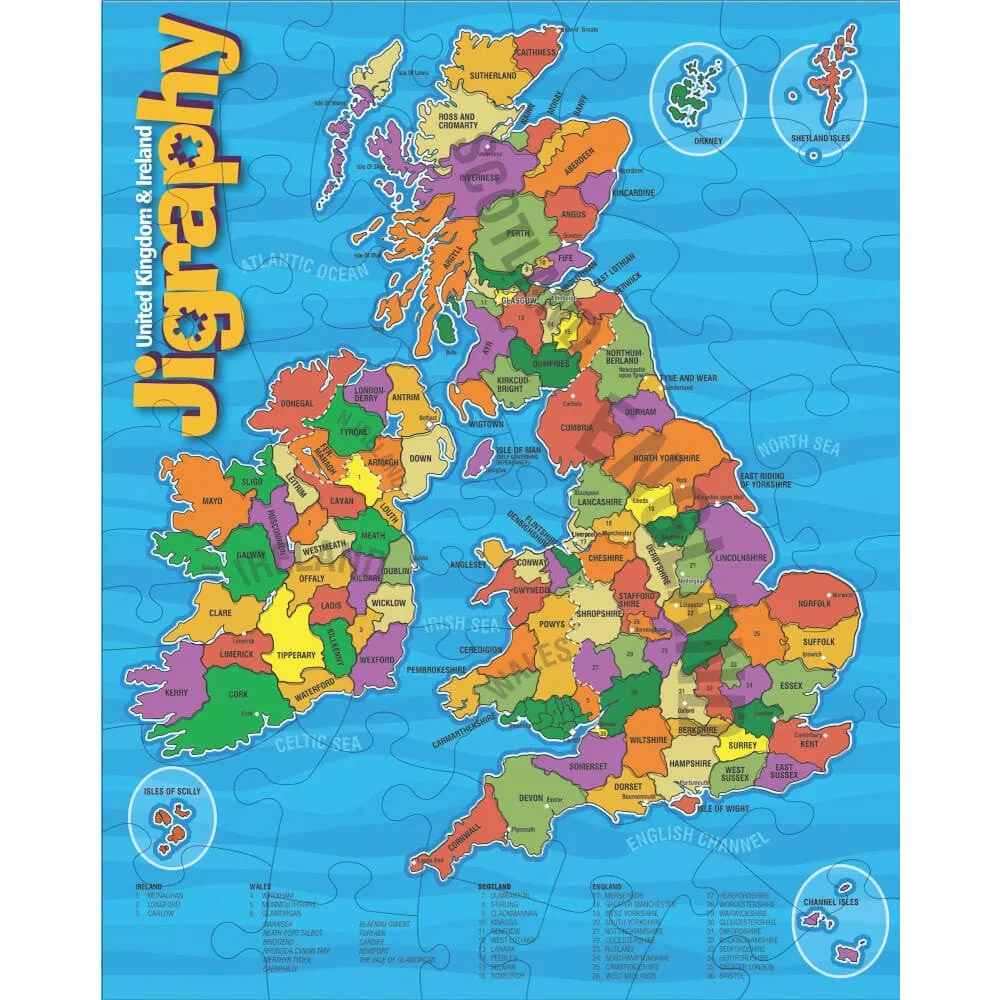 Happy Puzzle Jigraphy UK Map