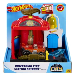 Hot Wheels City Downtown Fire Station Spinout