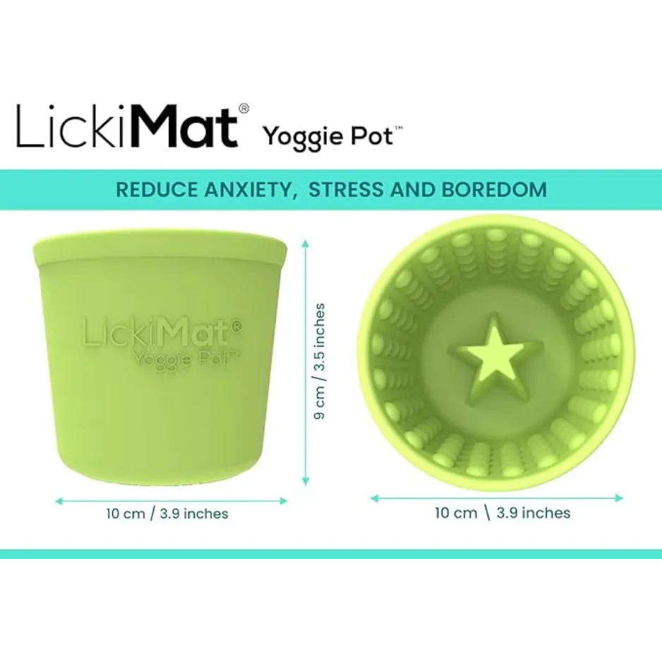 Innovative Pet Products Lickimat Yogie Mat Treat Dispenser Green for Dogs