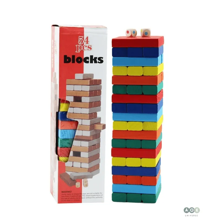 Jenga Wooden Blocks Game 54 PCS