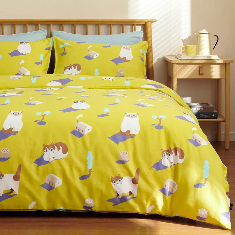 Kitty Village Bedding Set