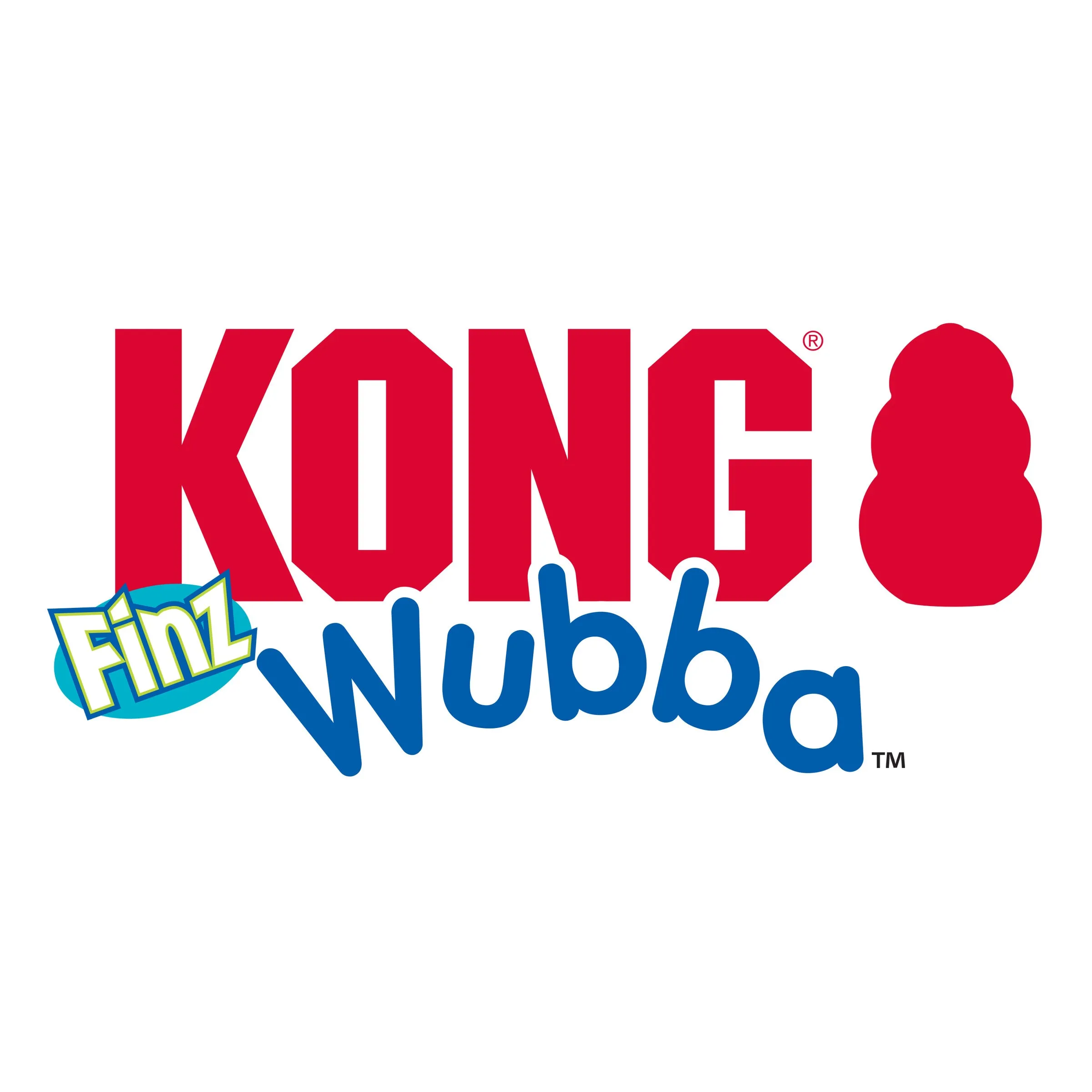 KONG | Floppy Tails Character Ball Dog Toy | Wubba Finz - Blue