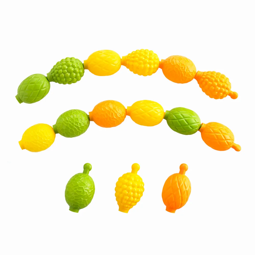 Linking Fruits: 3 Colours & 3 Tactile Surfaces 18pc