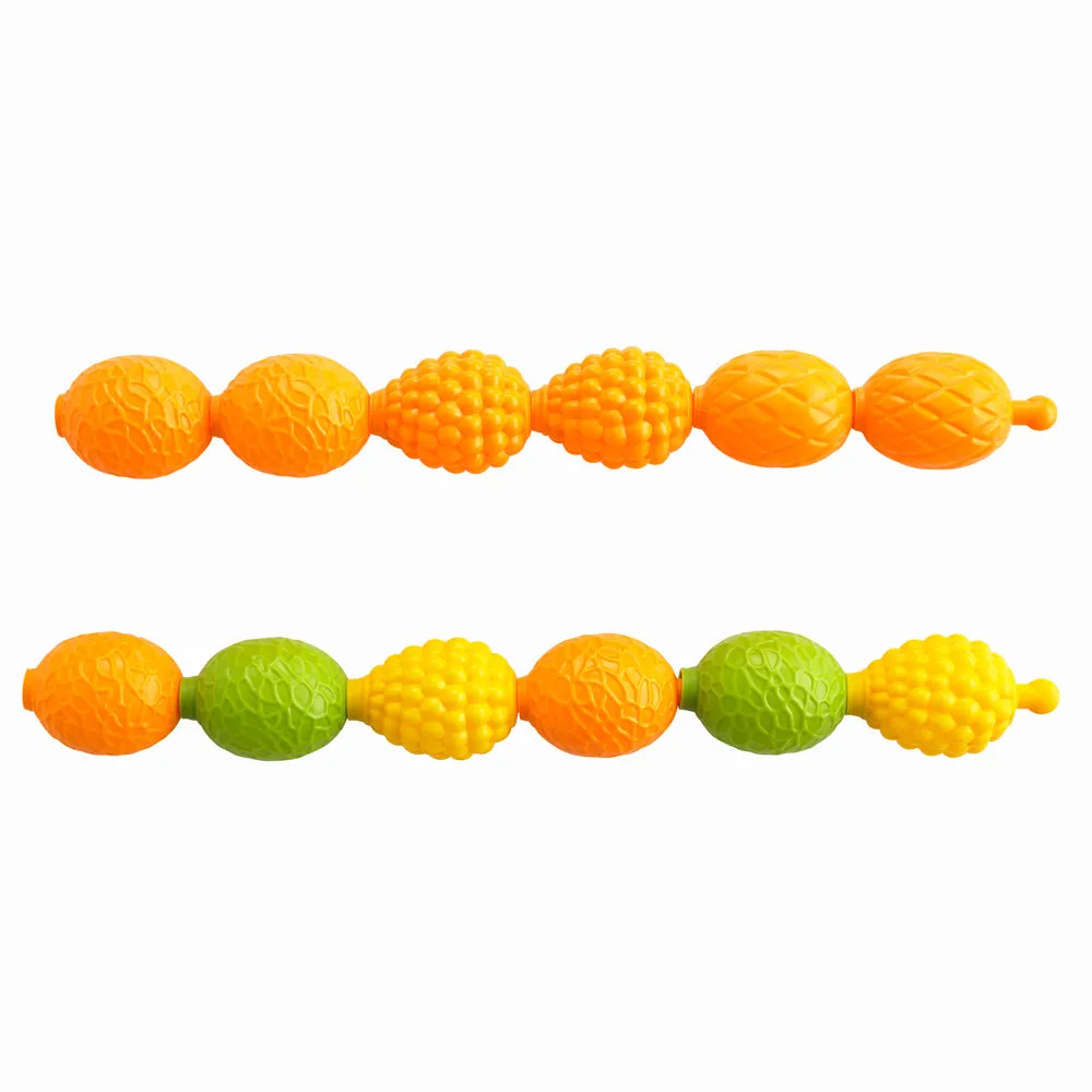 Linking Fruits: 3 Colours & 3 Tactile Surfaces 18pc