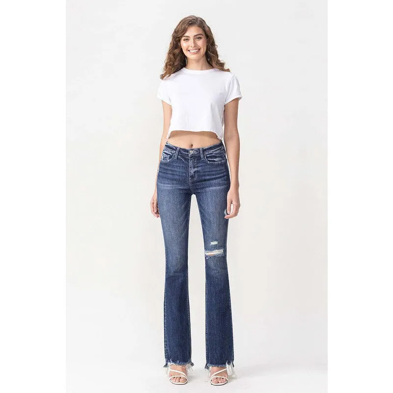 Lovervet By Flying Monkey High Rise Kick Flare Denim