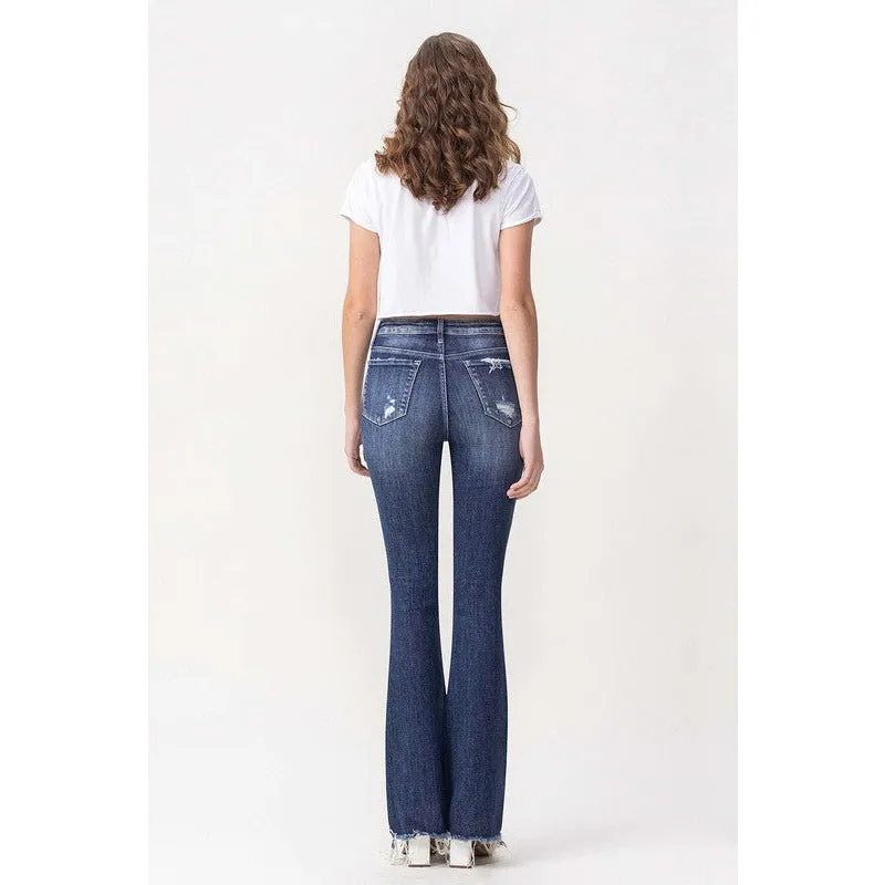 Lovervet By Flying Monkey High Rise Kick Flare Denim