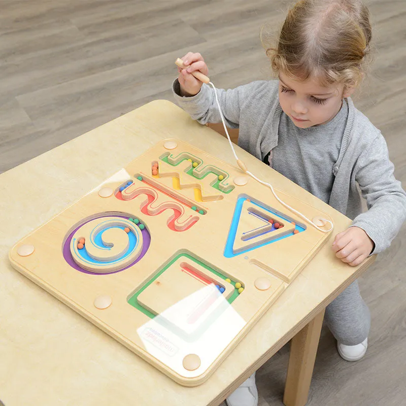 Magnetic Sliding Maze in Lines and Shapes