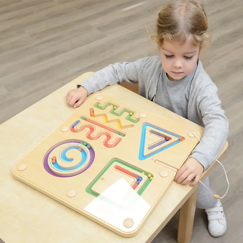 Magnetic Sliding Maze in Lines and Shapes