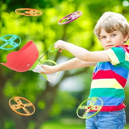 Manual Handheld Flying Saucer Game Toy