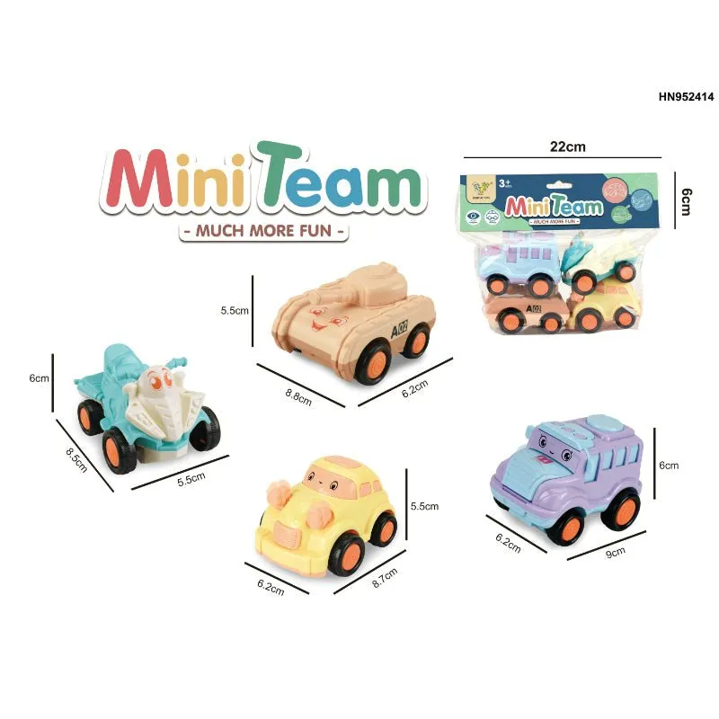 Mini Team Car Set | 4 Pcs