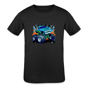 Monster Truck Mania: Tri-Blend Turbo Tee for Kids