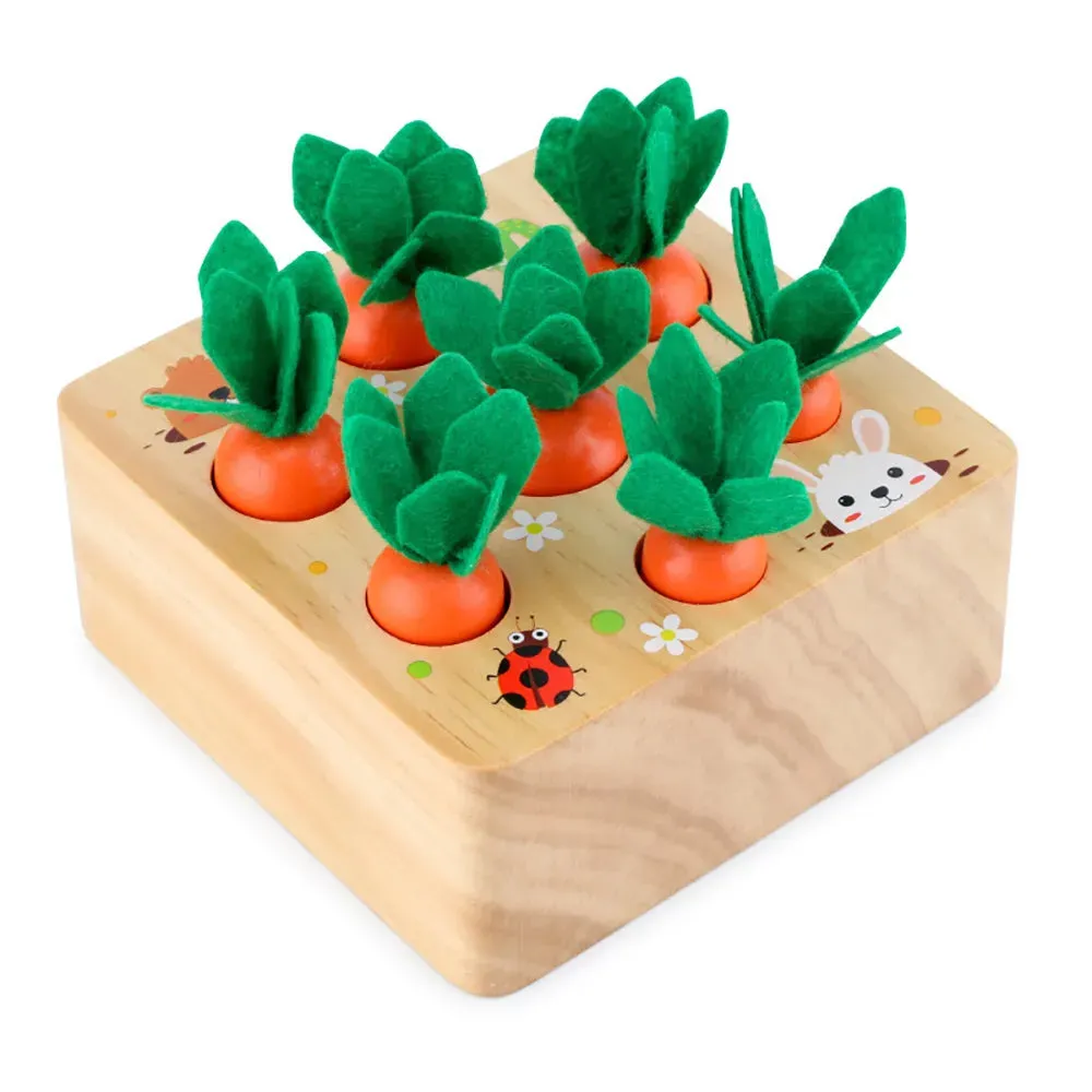 Montessori Wooden Carrot Harvest Game