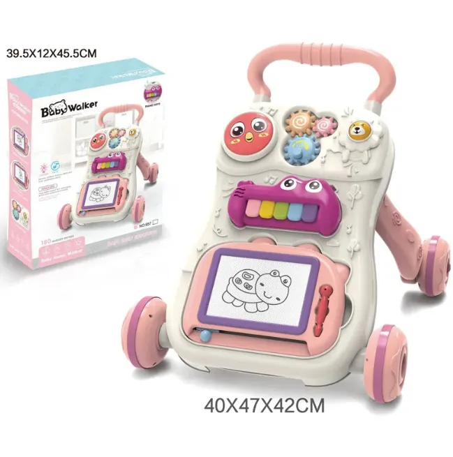 Multi-functional Baby Musical Learner Walker - Pink