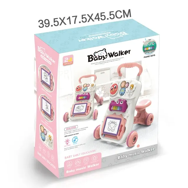 Multi-functional Baby Musical Learner Walker - Pink