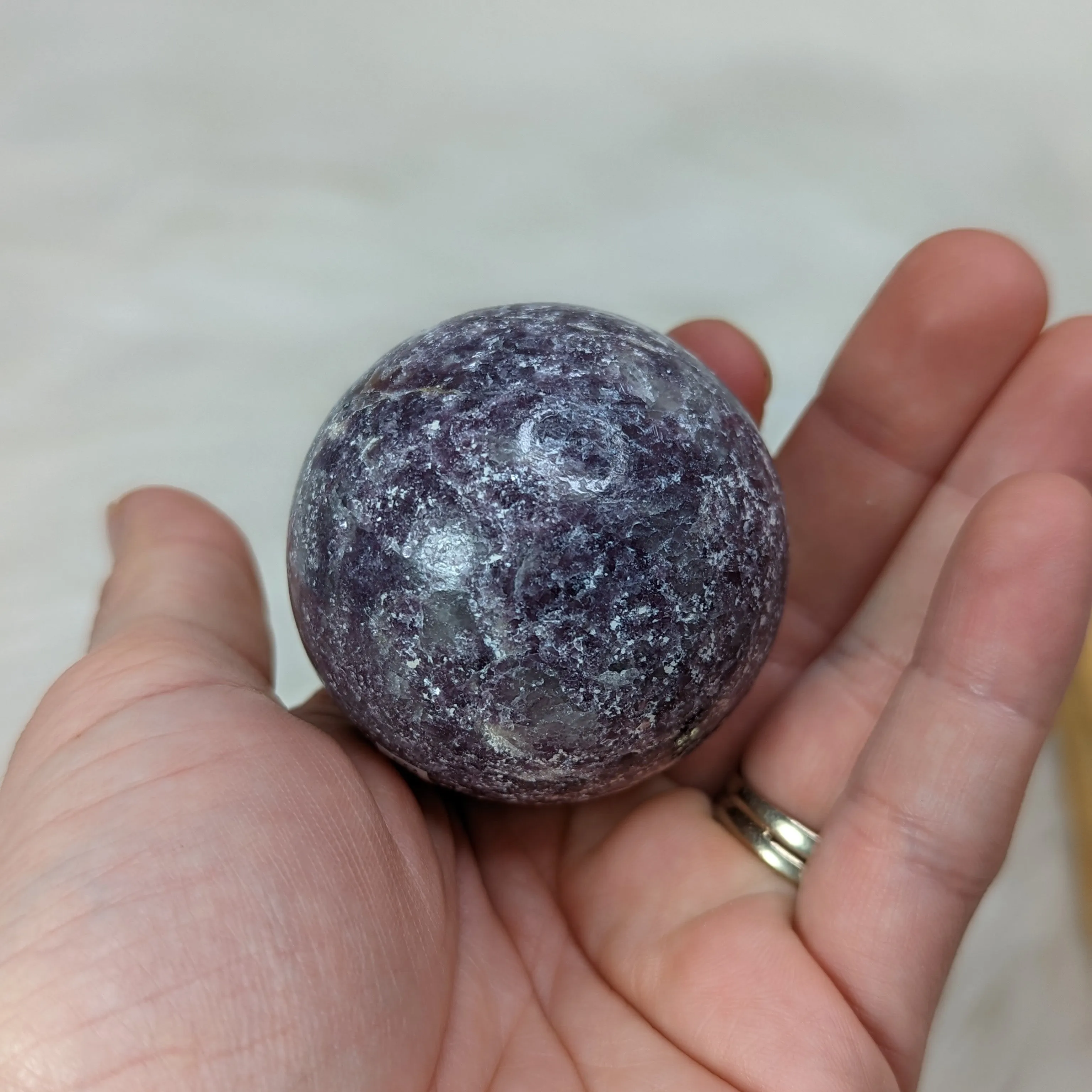 ONE Calming, Sparkling Lepidolite Sphere ~ Size 1