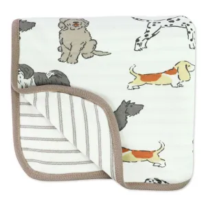 Organic Cotton Receiving Blanket in Furry Friends Print