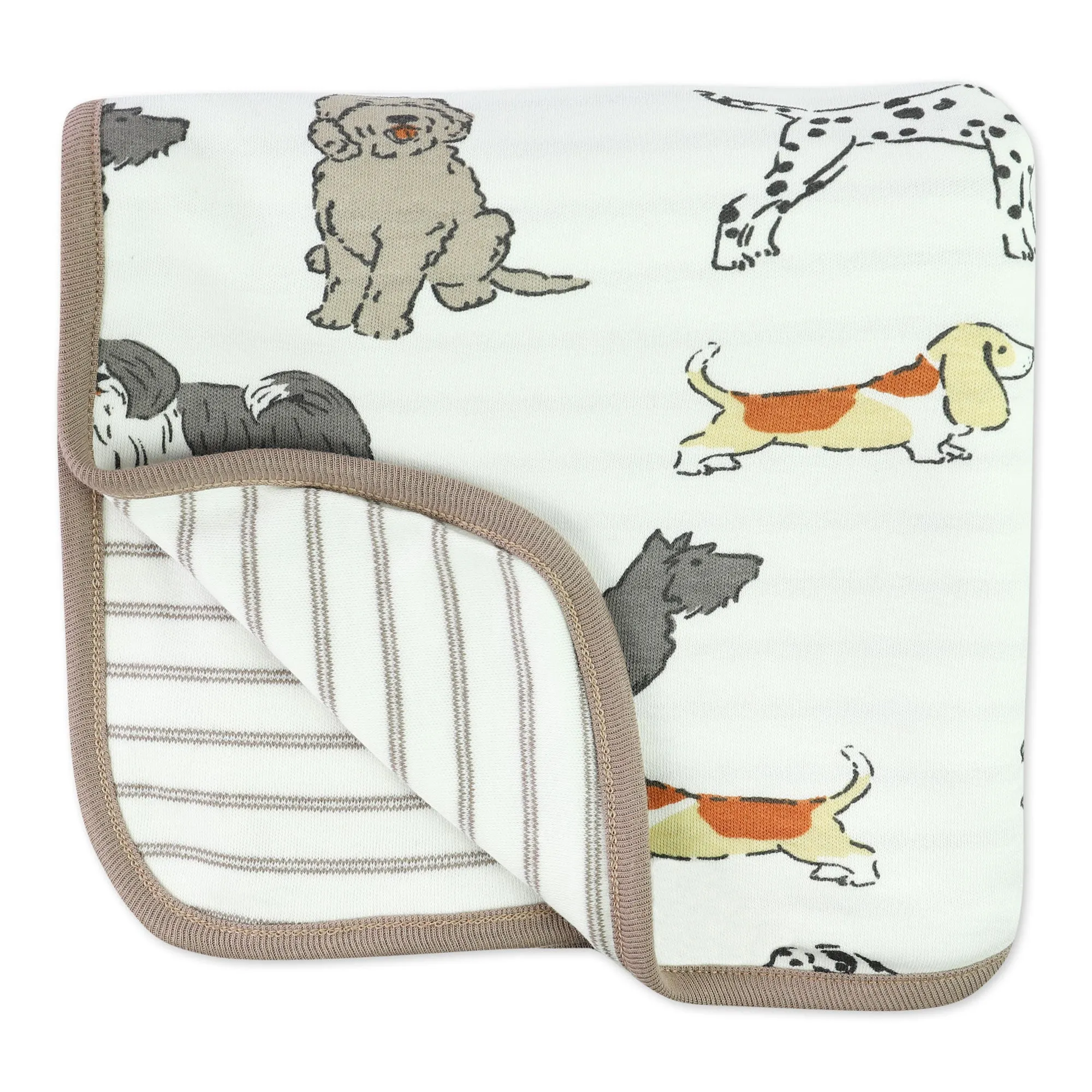 Organic Cotton Receiving Blanket in Furry Friends Print