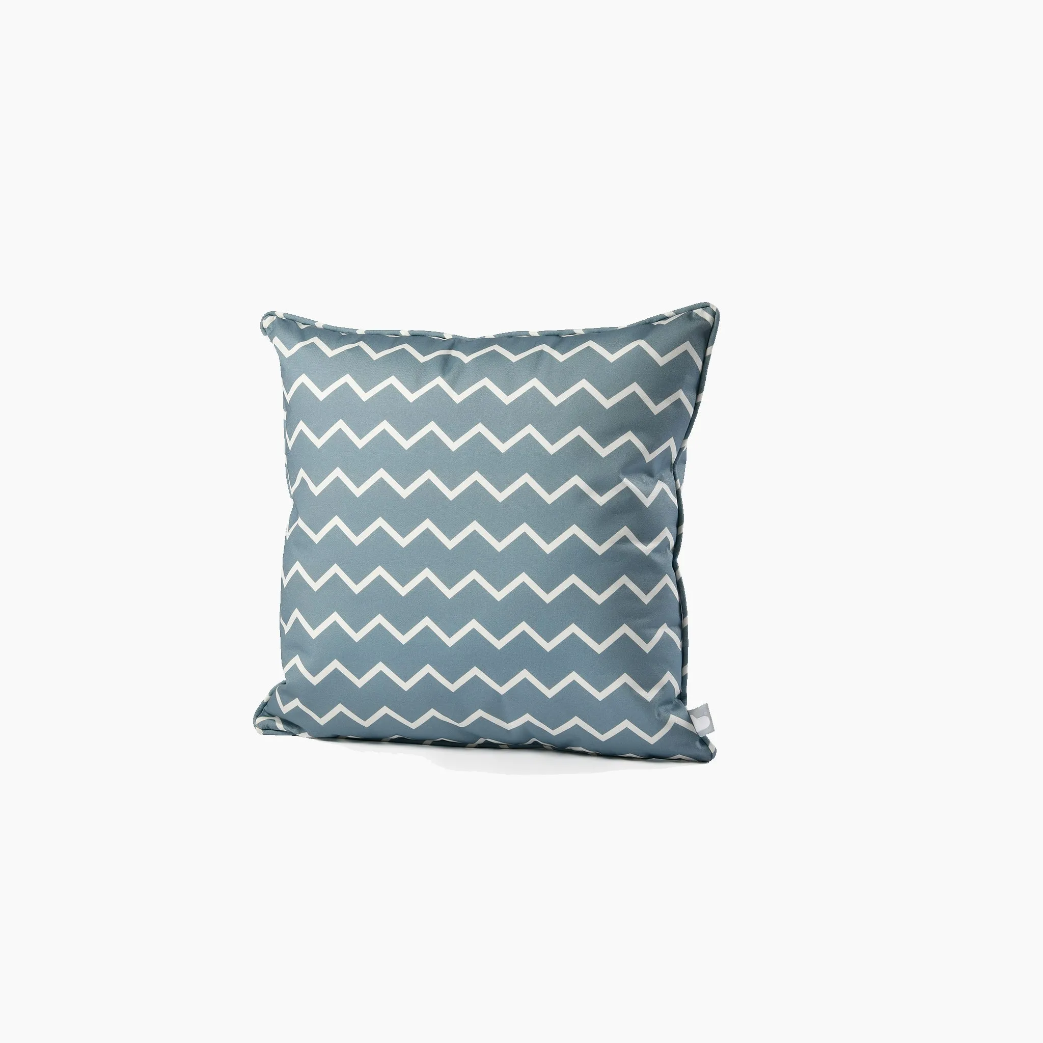 Outdoor Zigzag B-Cushion in Sea Blue