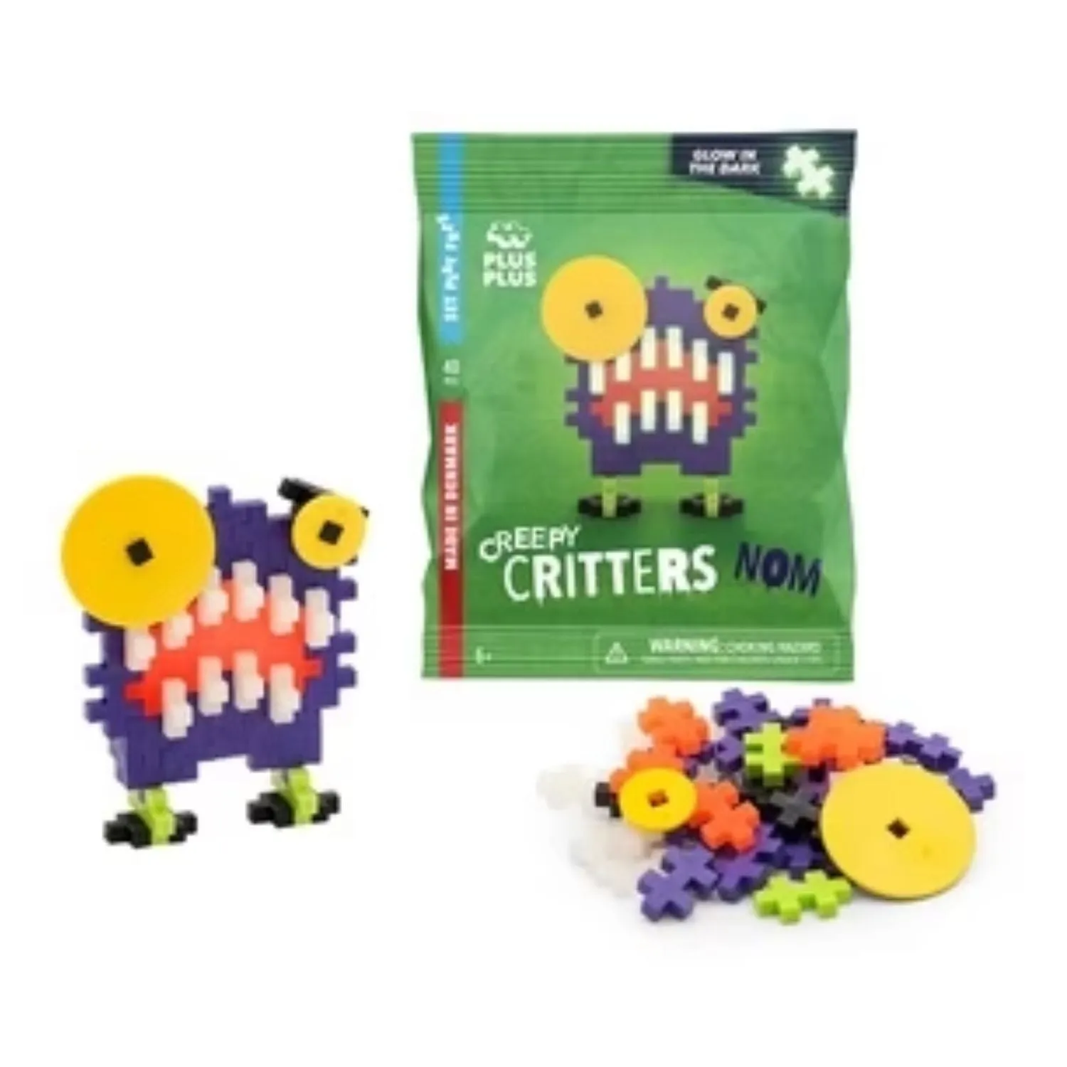 Plus Plus 40 Piece Creepy Critters Jigsaw - Nom