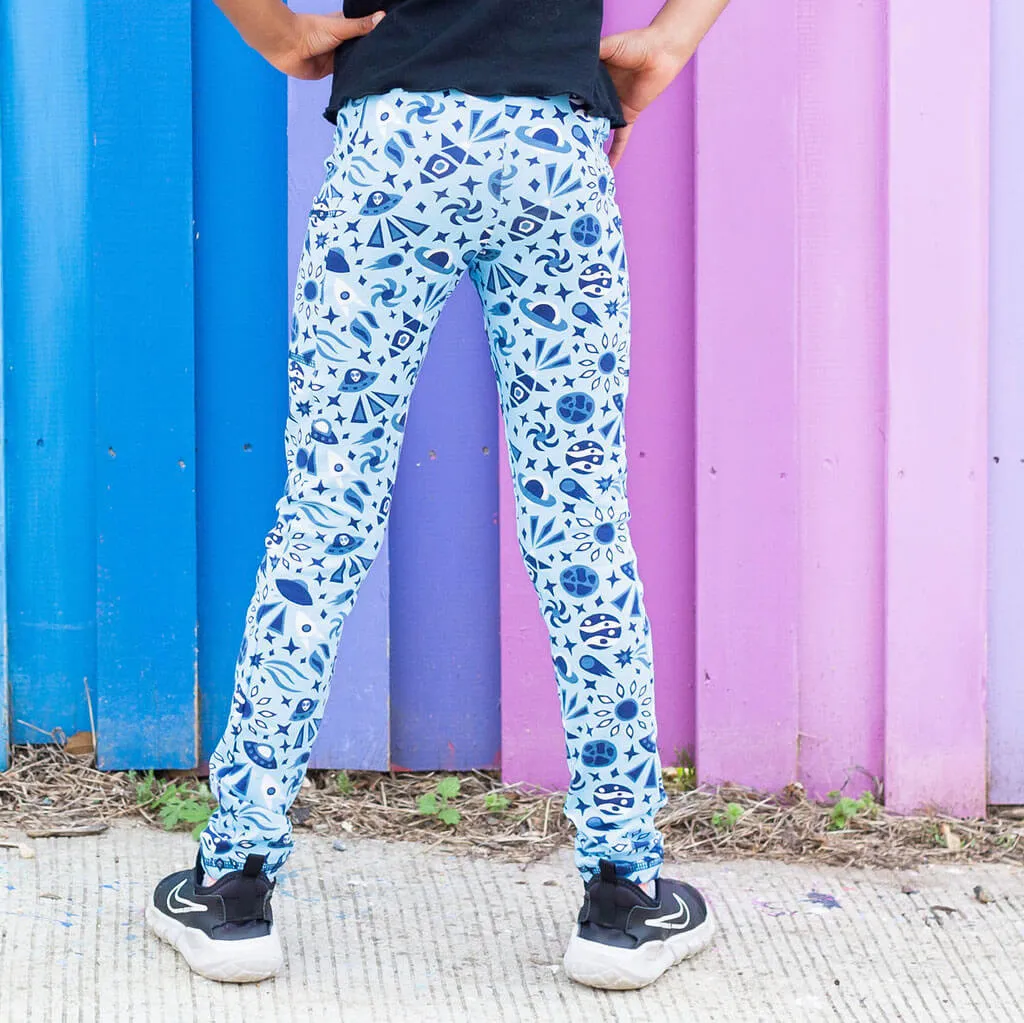 "Awesome Saucers" Aliens & Space Leggings with Pockets