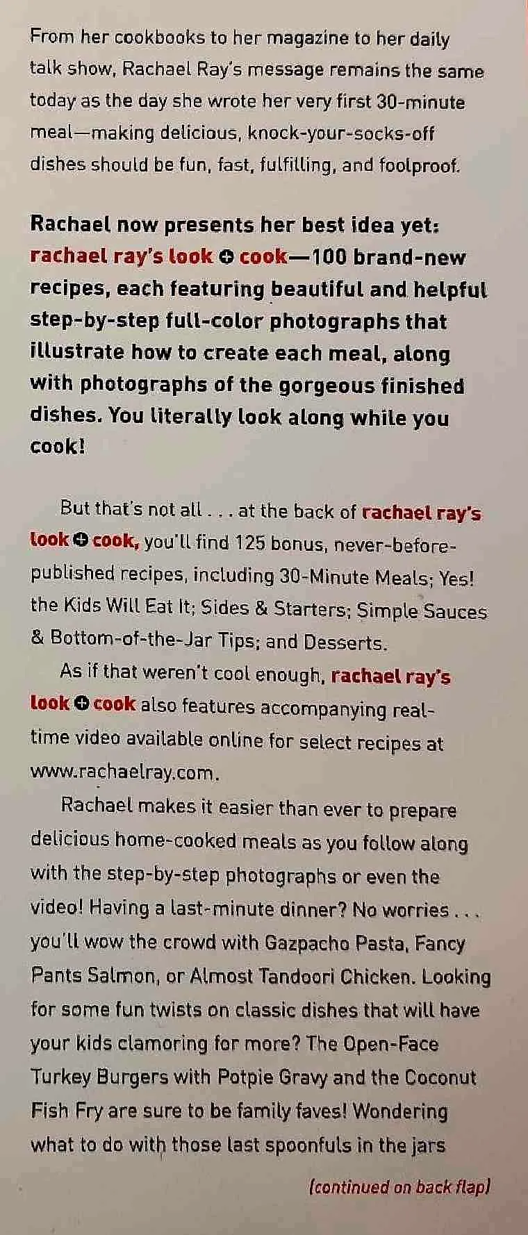 RACHAEL RAY'S LOOK   COOK - Rachael Ray