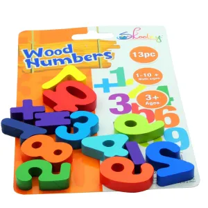 Rainbow Wooden Numbers Puzzle 13 Piece Set