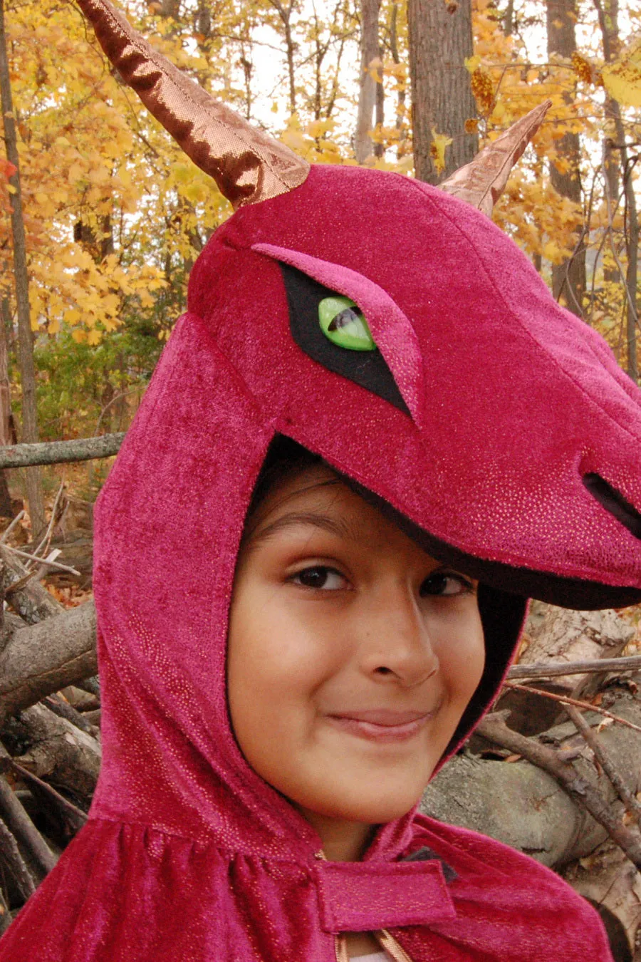 Red & Copper Starry Night Dragon Cape Size 7-8