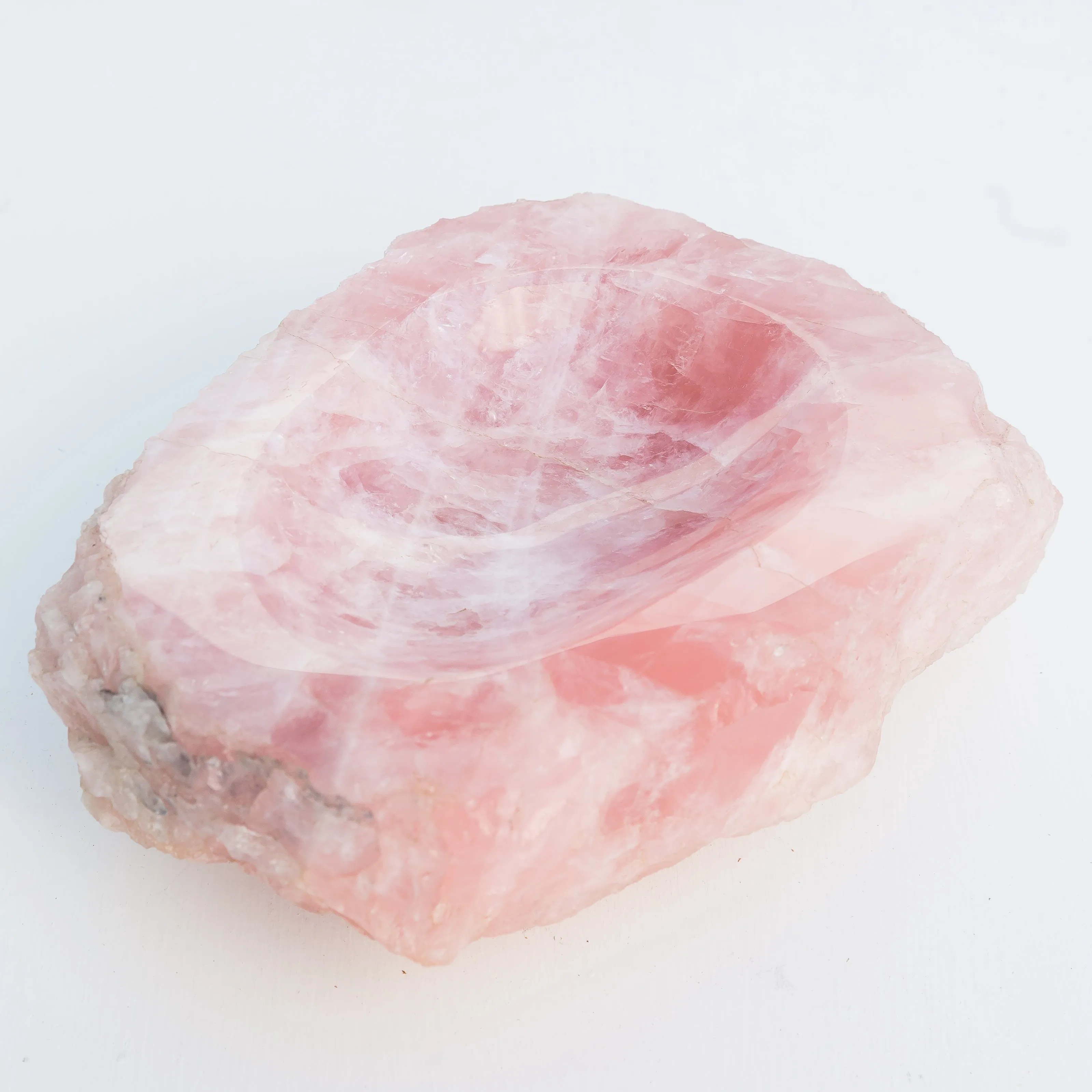 Rose Quartz - Bowl, Polished/Rough